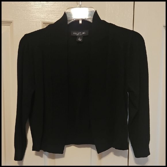 Black Cropped Cardigan - Picture 1 of 4